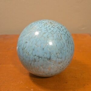 Glass Turquoise Ball with Flat Bottom